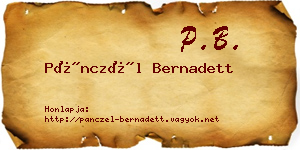 Pánczél Bernadett névjegykártya