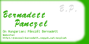 bernadett panczel business card