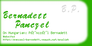 bernadett panczel business card